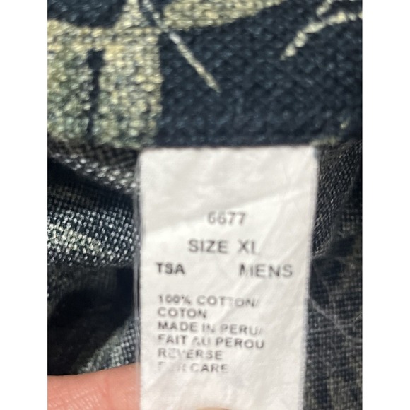 Woolrich Sz. XL Vintage Palm Tree Sailboat Short Sleeve Button Up Hawaiian - Picture 6 of 6